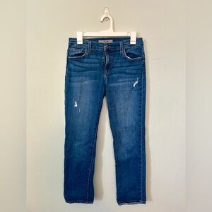 Joe's Jeans Distressed Dark Blue Boyfriend Jeans